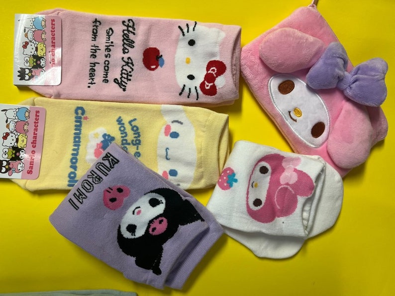 Sanrio Happy Phrase Character Cotton Ankle Sockshigh Quality Etsy