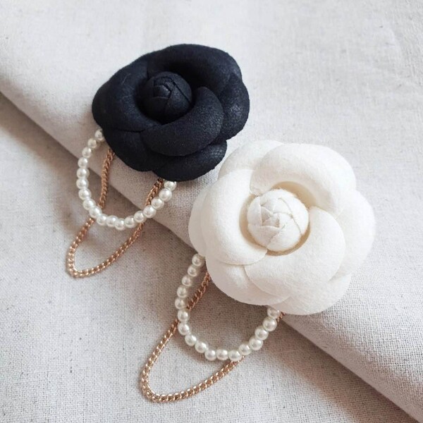 Luxury style Camellia point Brooches / pins/ decorations- Handmade