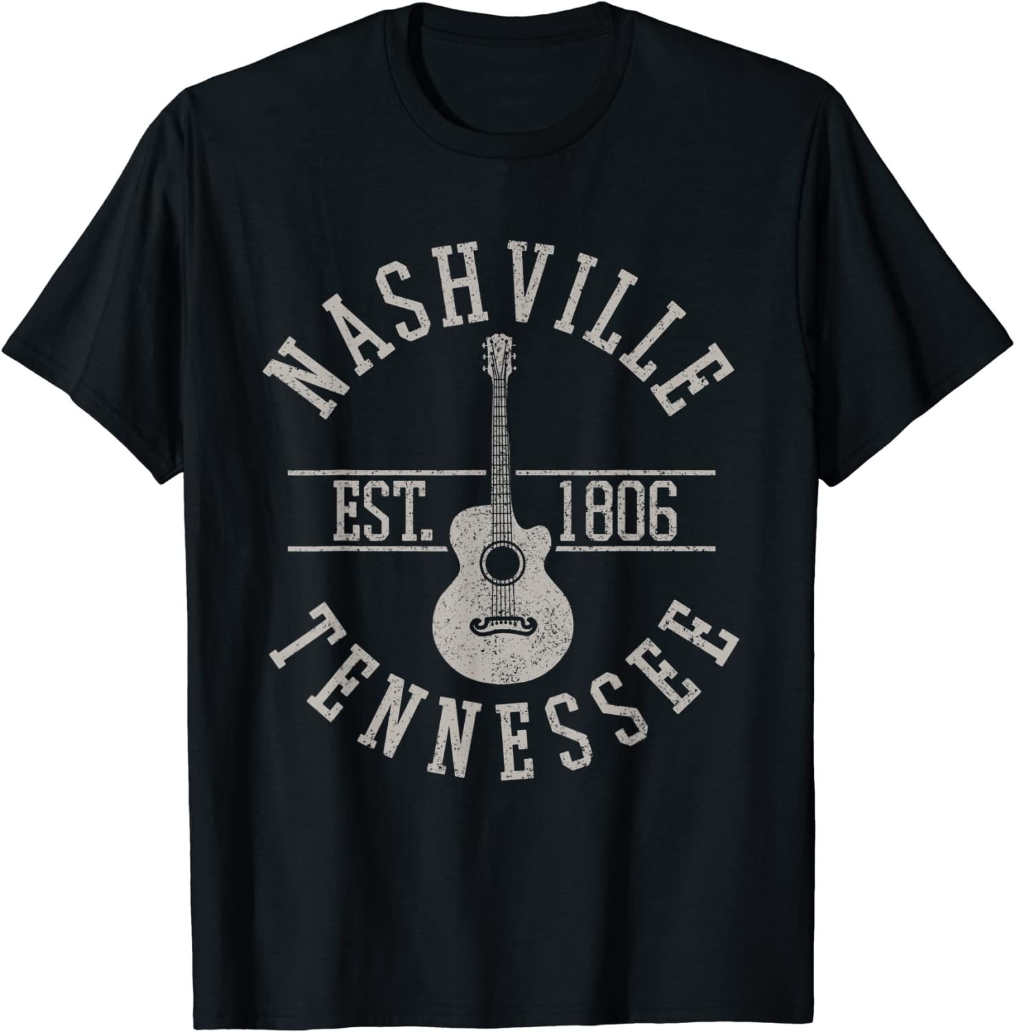 Discover Nashville Tennessee Country Music City Guitar Player Gift T-Shirt