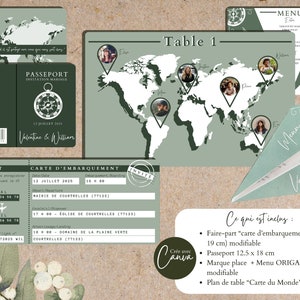 Travel theme wedding invitation image 3