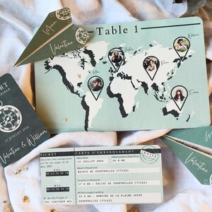 Travel theme wedding invitation image 2