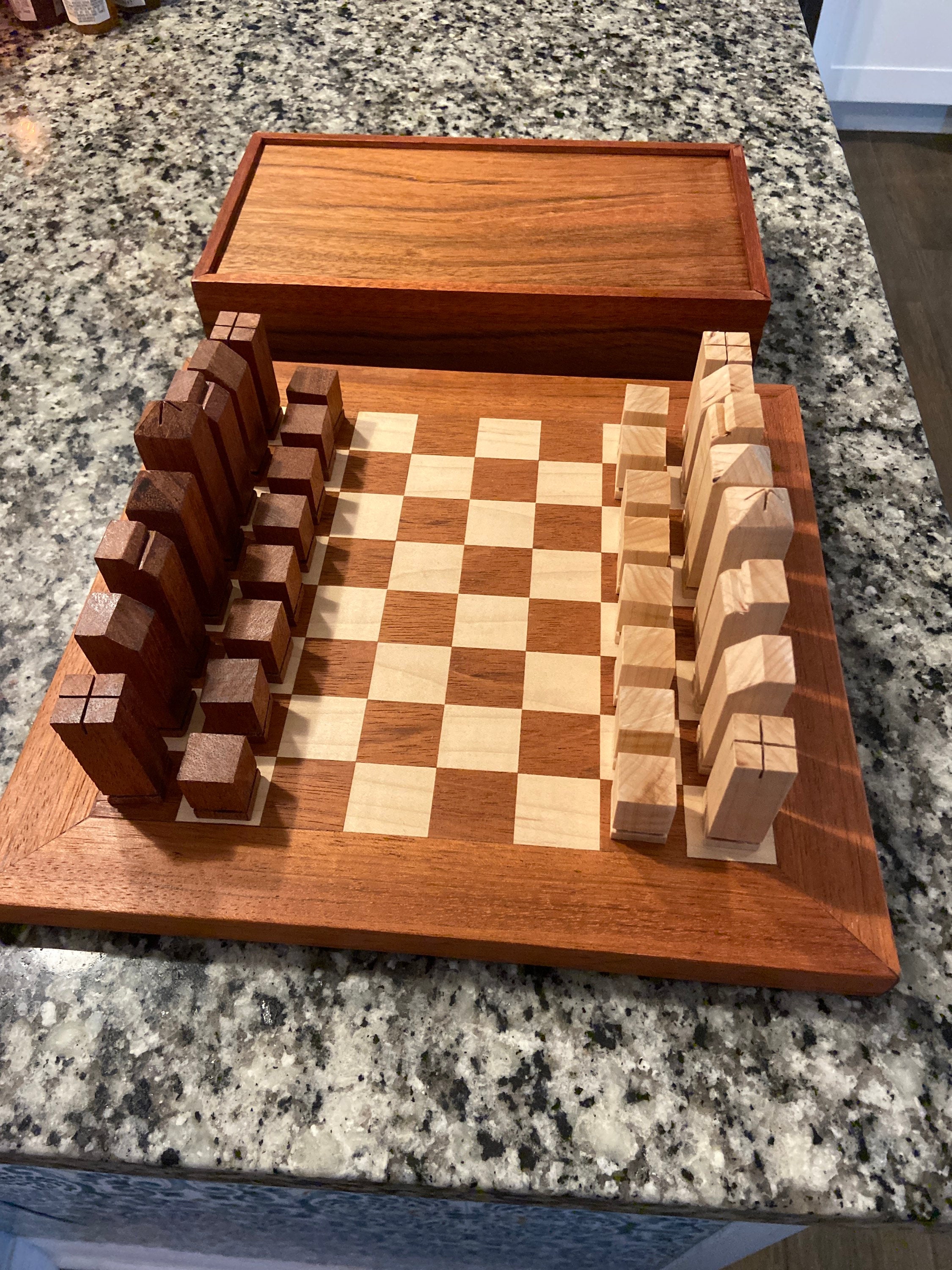 Modern Chess Wood Boards Large Set With Board, Wooden Game, Handmade Board  Handcrafted, Luxury Sets Storage - Yahoo Shopping