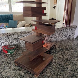 Frank Lloyd Wright inspired lamp (walnut)