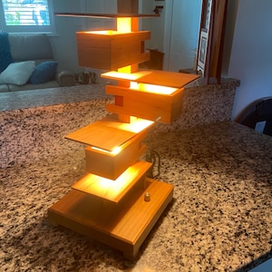 Frank Lloyd Wright inspired lamp (cherry)