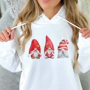 Christmas gnome hooded Sweatshirt, Christmas Sweater, Christmas hoodie, gnomes hooded Sweatshirt, Holiday hoodie for Women