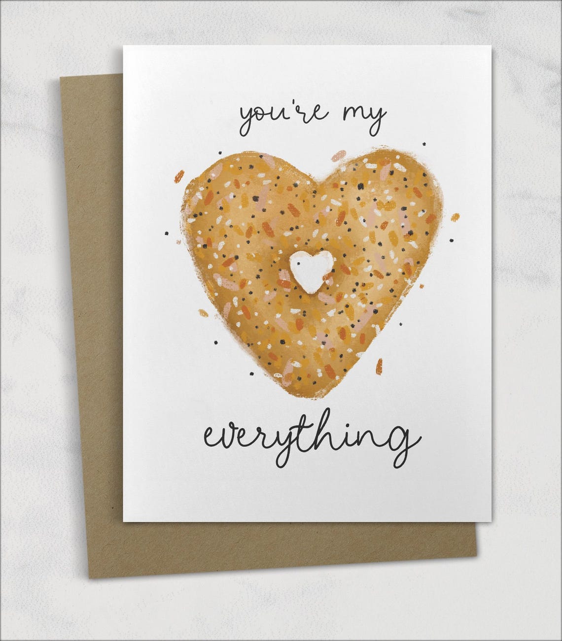 You're My Everything (bagel) Greeting Card - Etsy