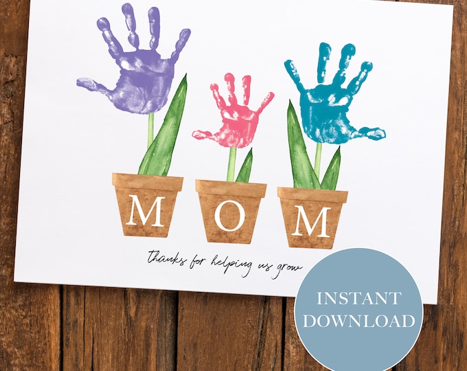 Thank You for Helping Me Grow Handprint Craft Art | 1 Flower Hand ...