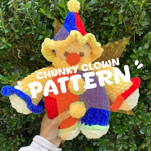 Clown Amigurumi Plush Crochet DIY Plush Toy Pattern! For Clown Enjoyers