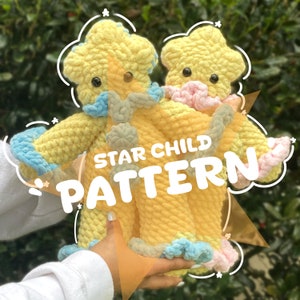 PDF Pattern: Handmade Star Child Amigurumi Plushie Pattern! For Crochet Clown Enjoyers and Enthusiasts