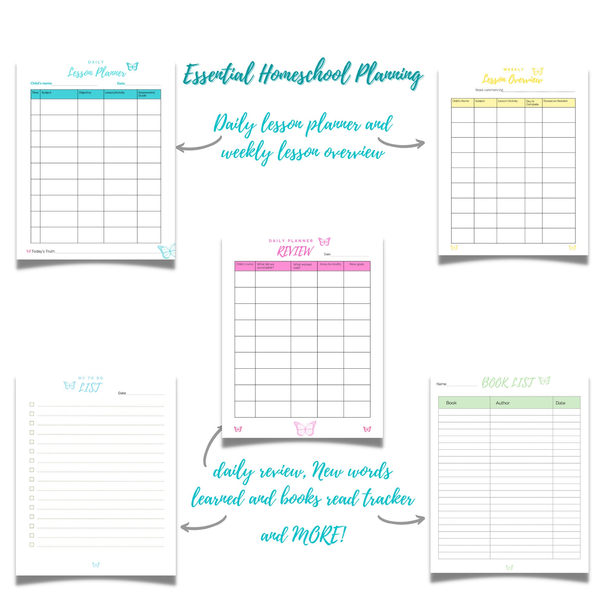 Homeschool Planner Printable Bundle - Etsy