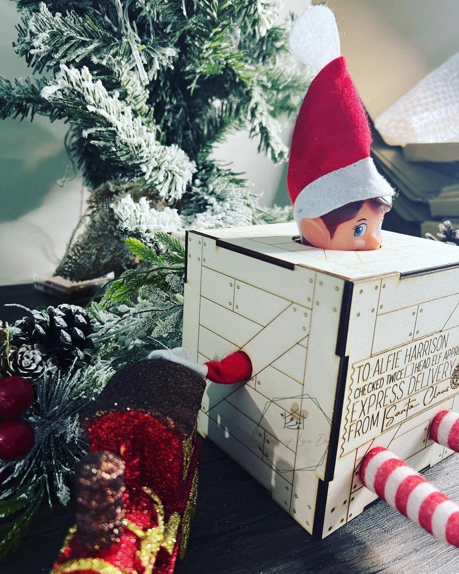 Elf Travel Box Santa Shipped the Elf Elf Surprise Box Elf - Etsy