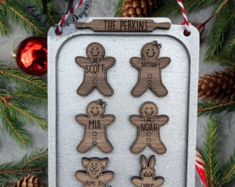 Custom Family Ornament, Christmas Family Ornament, 2023 ornament, Gimgerbread Ornament, Custom a Christmas Gifts, Name Ornaments
