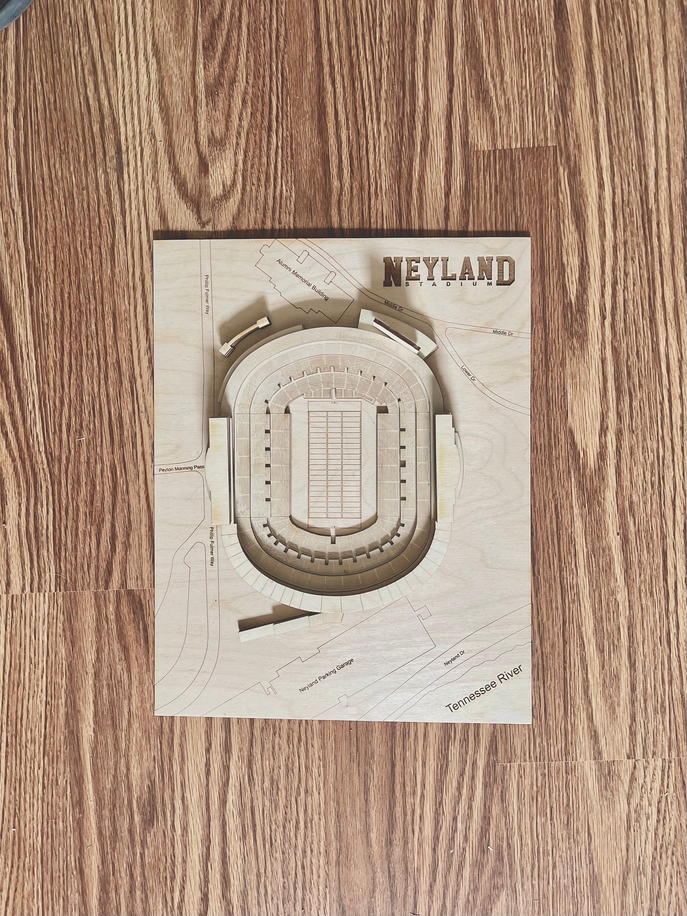 Wooden 3D Neyland Stadium Replica Sports Fan Custom Gift Personalized ...