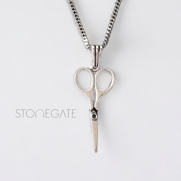 Collier ciseaux en argent sterling