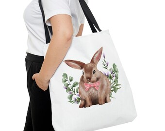 Easter Bunny Tote Bag, Easter Tote Bag, Cute Bunny Tote Bag, Bunny Easter Bag, Easter Gift Bag, Easter Tote Bag for Kids, Easter Egg Bag