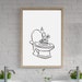 Printable Bathroom Wall Art With Toilet and Flowers - Etsy