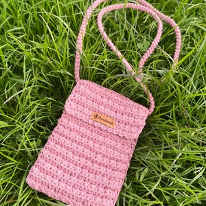 Crochet Cell Phone Purse, Mobile Phone Crossbody Bag, Boho Telephone Bag, Crochet Cell Phone Bag,, Christmas Gift For Her