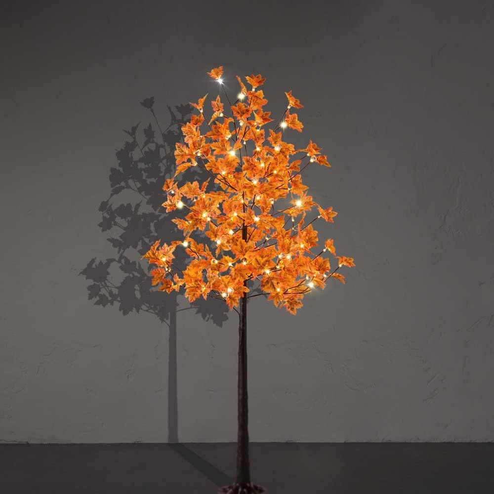 6FT 120LED Artificial Lighted Maple Tree Warm White Fall Etsy