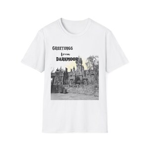 Overhemd Frankenstein Manor | Episch universum-T-shirt Dark Universe | Groeten uit Darkmoor | Halloween-goth-themaparkshirt