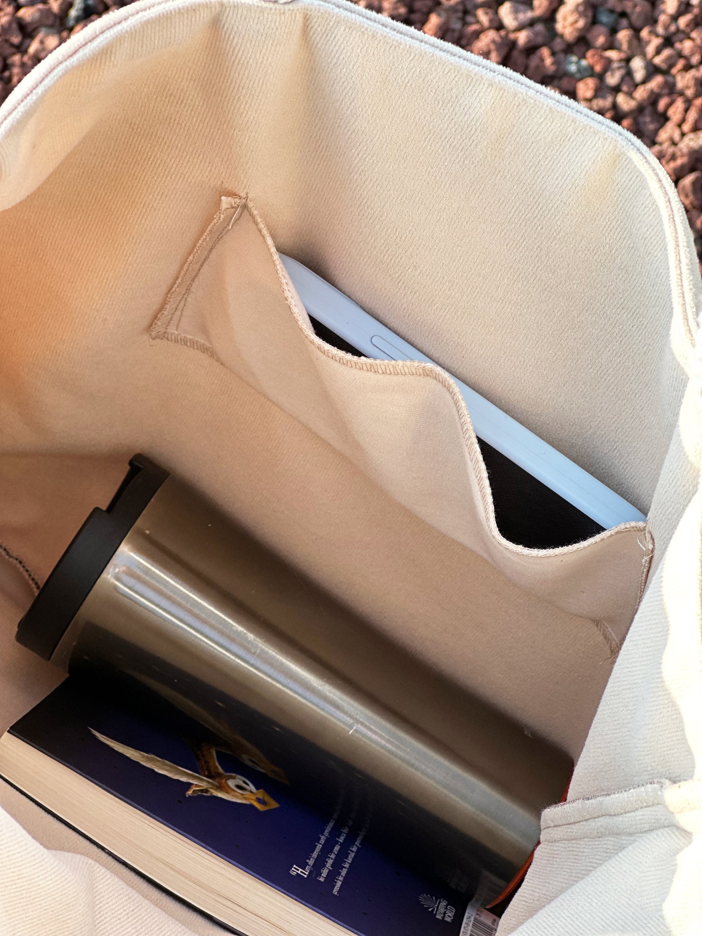 Bolso Hombro Lona Premium Bolso De Hombro De Lona De Gran Capacidad, Bolsa De Mano Plegable De Algodón Ecológico, Bolso De Hombro Reutilizable, Bolso De Comtibl DIY, Color Beige Y Blanco Tote