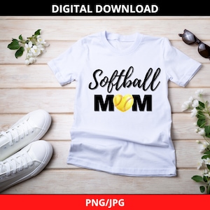 Softball Mom - Script Font - Softball Heart GAME time