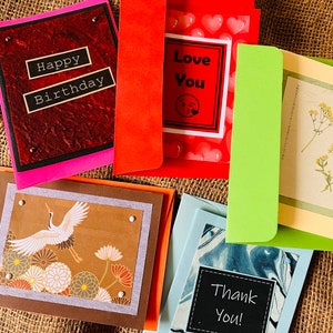 Handmade Greeting Cards 5 Pack - Option 6