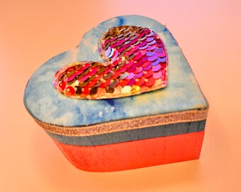 Ocean Heart Trinket Box