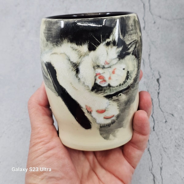 Custom pet portraits hand painted on ceramics, prices vary