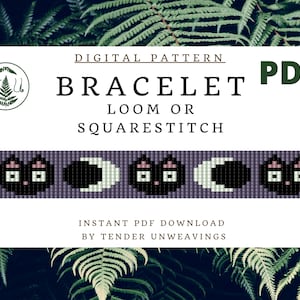 Cat Loom Pattern, Beading Pattern, Loom Pattern, Cat Bracelet, Bracelet Pattern, Beaded Bracelet pattern, Animal Beadwork, Black Cat Beading