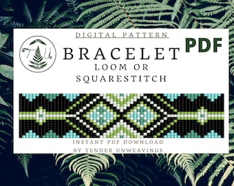 Bead Loom Pattern, Beading Pattern, Loom Pattern, Beaded Bracelet, Bracelet Pattern, Beaded Bracelet Pattern, PDF Pattern, Beadwork PDF