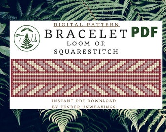 Bead Loom Pattern, Beading Pattern, Loom Pattern, Beaded Bracelet, Bracelet Pattern, Beaded Bracelet Pattern, PDF Pattern, Beadwork PDF