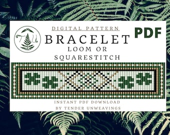 St. Patty's Day Loom Pattern, Beading Pattern, Loom Pattern, Beaded Bracelet Pattern, Beaded Bracelet PDF, St. Patrick's Day Beading Pattern