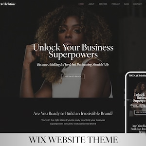 Wix Website Template for Business Coach Influencer Small Businesses | Creative Website Design | Wix Web Design Templates | Podcast Website
