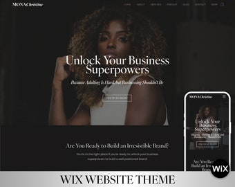 Wix Website Template for Business Coach Influencer Small Businesses | Creative Website Design | Wix Web Design Templates | Podcast Website