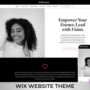 Wix Website Template for Business Coach Influencer Small Businesses | Creative Website Design | Wix Web Design Templates | Podcast Website