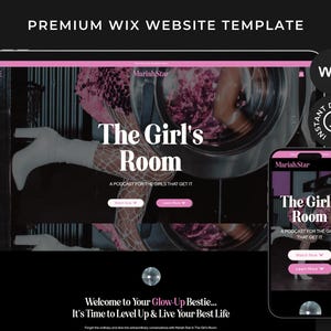Wix Website Template for Business Coach Influencer Small Businesses | Podcast Website Design | Wix Web Design Templates | Girl Boss Website