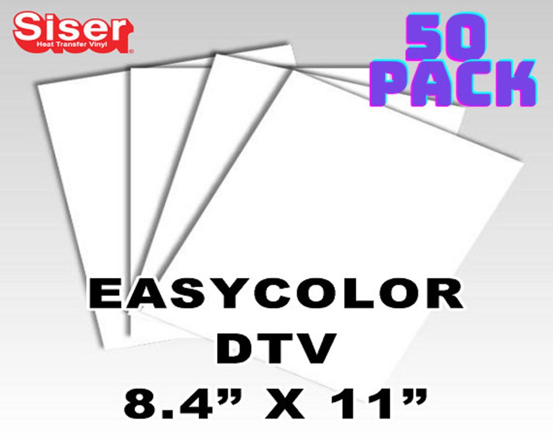 Siser Easycolor DTV 8.4x11 50 Sheets Pack Inkjet - Etsy