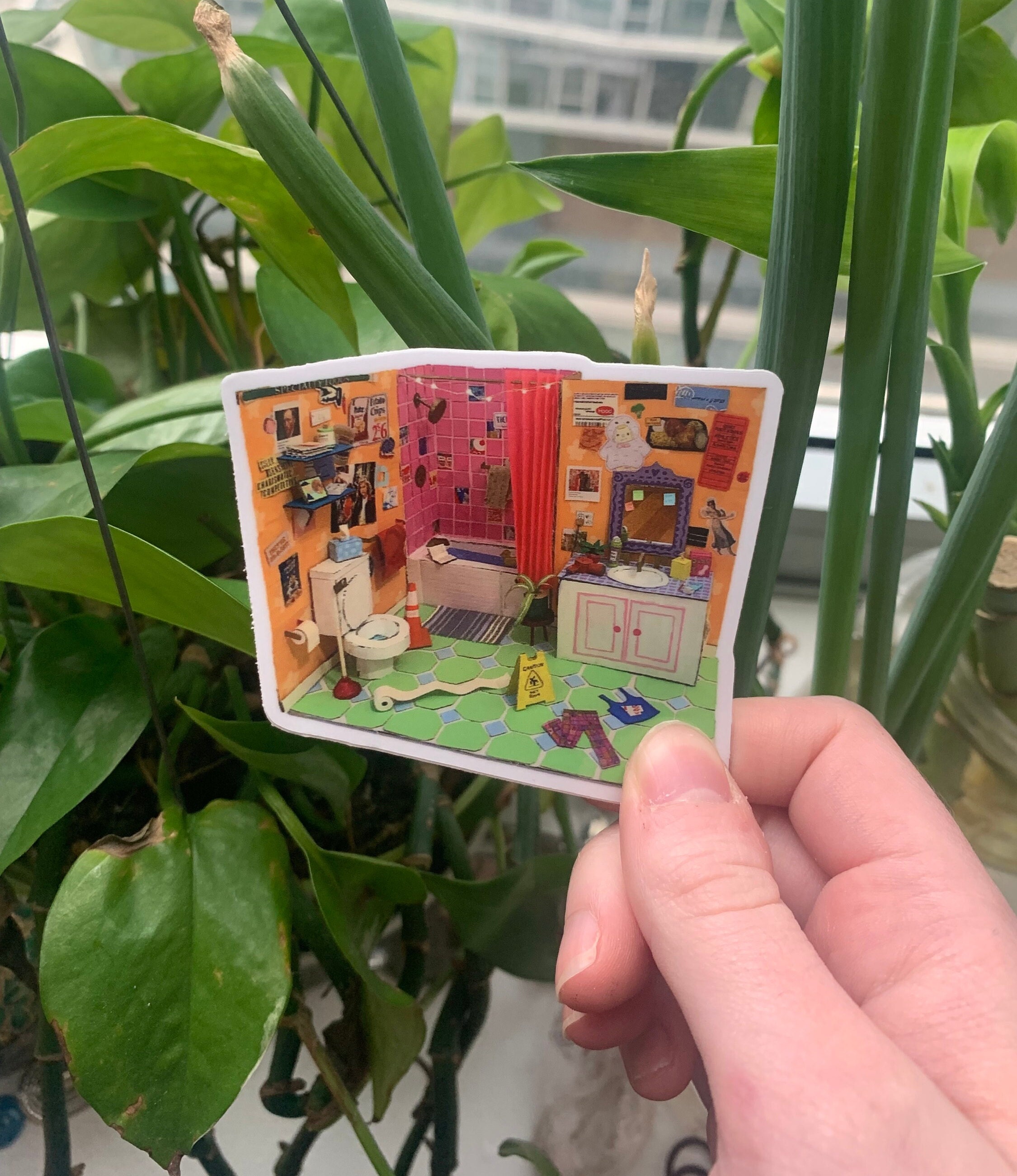 Cardboard Room Sticker - Etsy