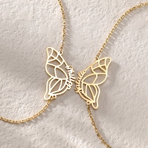 Custom Two Butterfly Bracelets|Best Friends Bracelet Set|Personalized BFF Bracelet for 2|Butterfly Wing Friendship Bracelets|Sister Bracelet