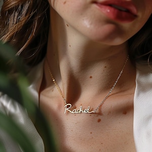 Name Necklace Gold|Silver Minimalist Name Necklace|Custom Rose Gold Filled Name Necklace|Mama Necklace|Personalized Name Jewelry|Mom Gift