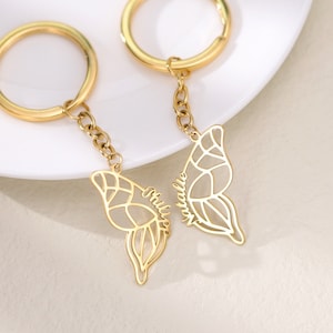 Custom Two Butterfly Keychains|Best Friends Keyrings Set|Personalized BFF Key Chain for 2|Butterfly Wing Car Keys Keychain|Sister Keychain