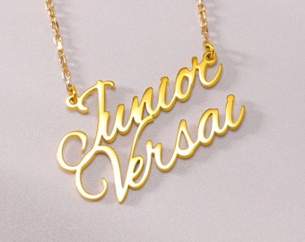 Custom Double Name Necklacetwo Name 