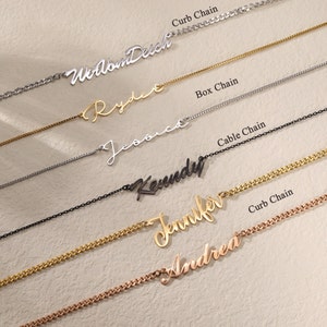 Custom Dainty Name Necklace|Personalized Sterling Silver Name Necklace|Tiny Name Necklace|Script Name Necklaces|Baby Name Necklace