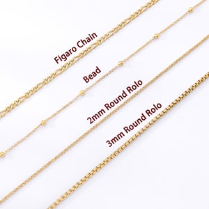 18K Gold Filled Chain, Daily Layering Chain, Cable Chain, Paperclip Chain, Twist Chain, Figaro, Curb Chain, Pearl Bead Chain, Chain for Kids