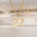 Custom Frosted Sport Number Necklace with Name|Year Necklace|Personalized Lucky Pendant|Baseball and Sports Team Number