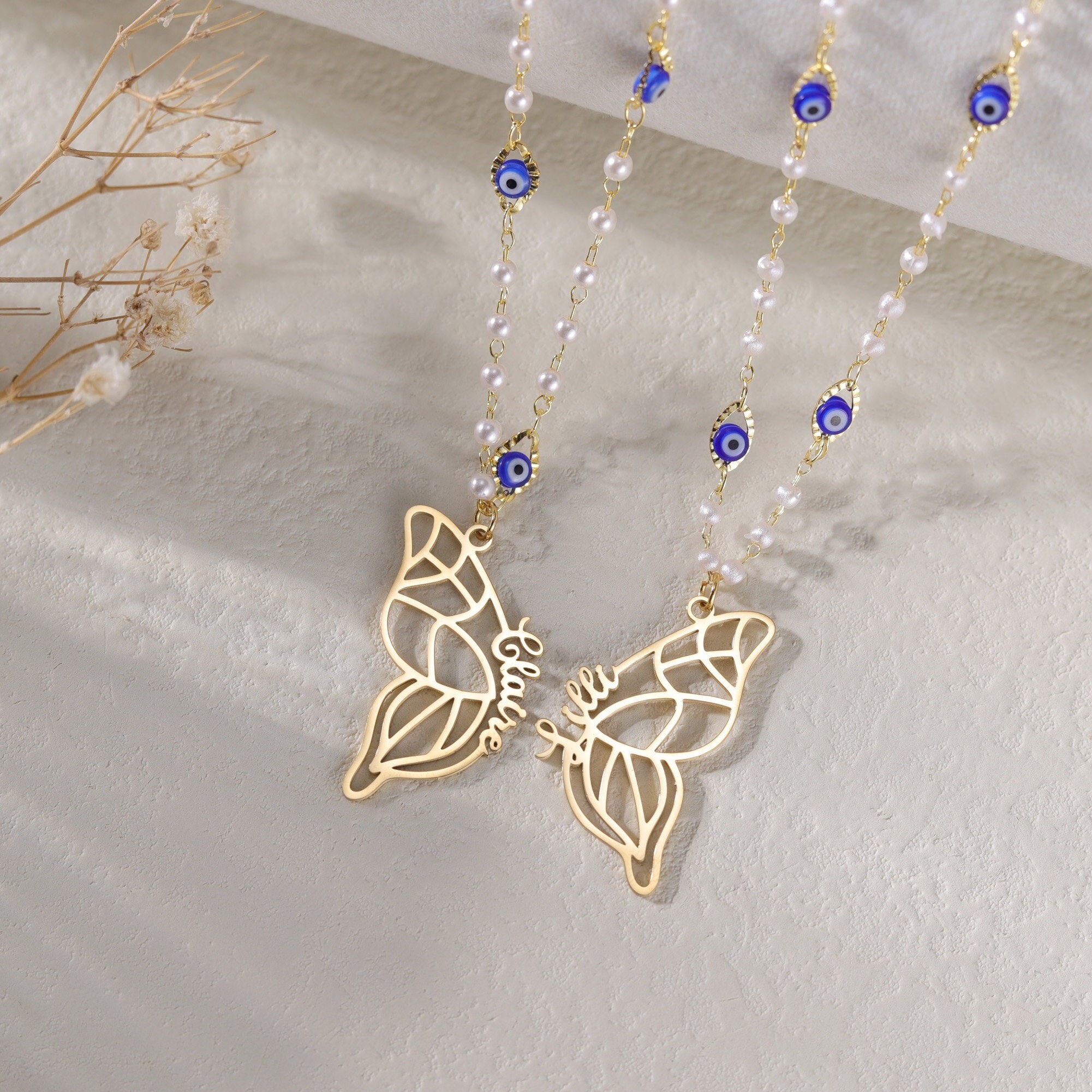 Mev unique butterfly sale necklace