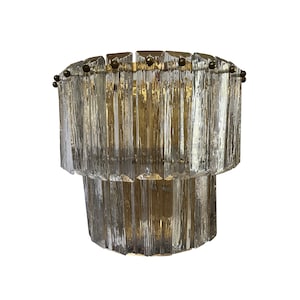 1970&#39;s Tiered Murano Bark Glass Wall Light