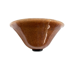 Large Light Brown Speckled Barovier Toso Murano Glass Wall Light