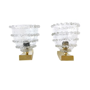 Barovier and Toso Murano Glass Sconces