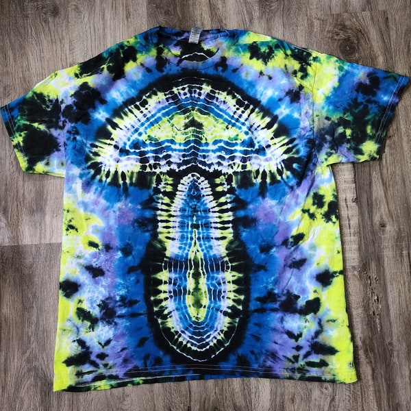 T-shirt Enfant Gildan à Motifs Rainbow Mandala Tie Dye - Manches Courtes, 100% Coton, Multicolore